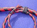 4ft Red and Black 16 plait Snake Whip